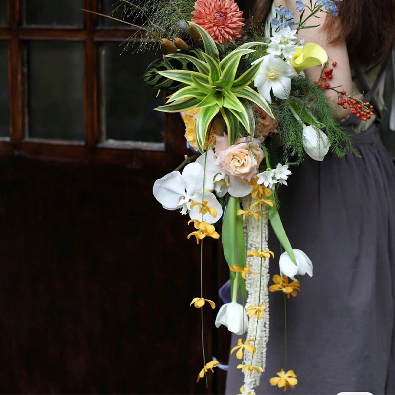 New hot sale artificial Flower Hanging Rice Dried Flower Lover's Tears Soft Alice Hanging Flower