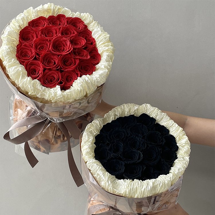 Wholesale Roman Style Valentine's Day Birthday Wedding Gifts Dried Beauty Natural Real Eternal Preserved Roses Flowers for Girls
