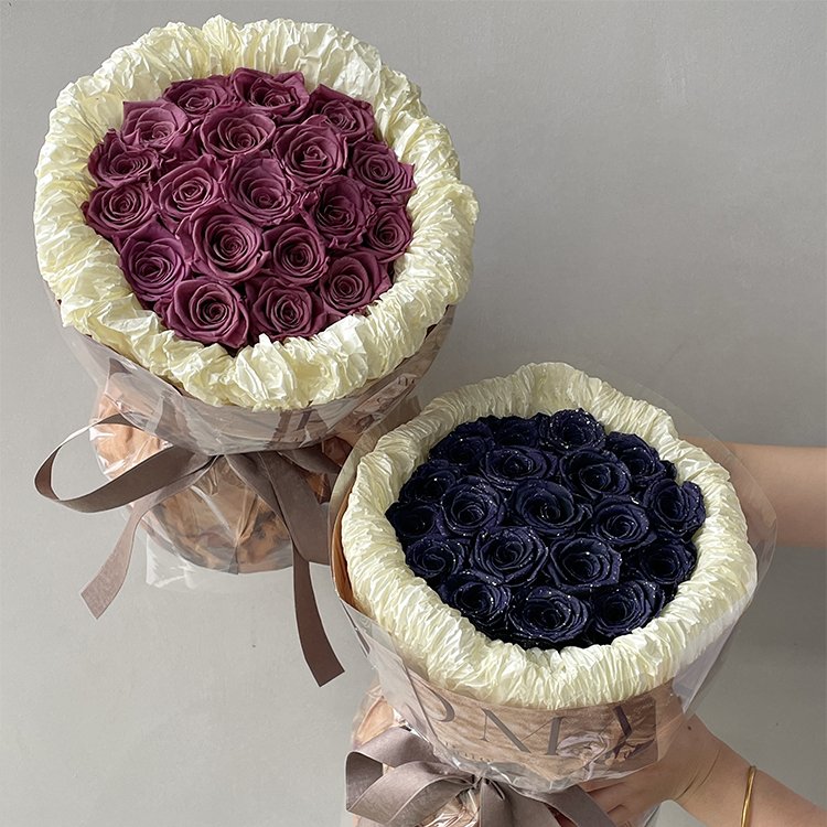 Wholesale Roman Style Valentine's Day Birthday Wedding Gifts Dried Beauty Natural Real Eternal Preserved Roses Flowers for Girls