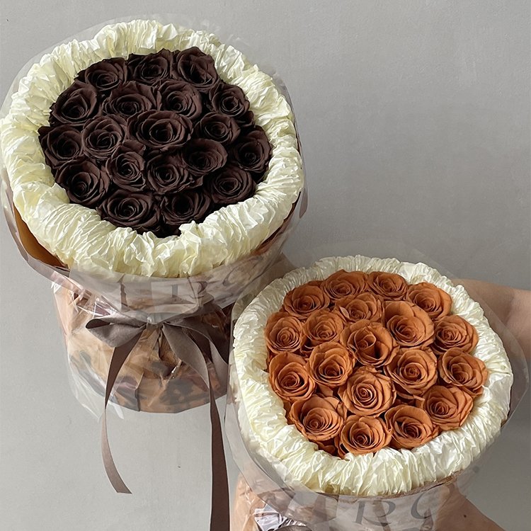 Wholesale Roman Style Valentine's Day Birthday Wedding Gifts Dried Beauty Natural Real Eternal Preserved Roses Flowers for Girls