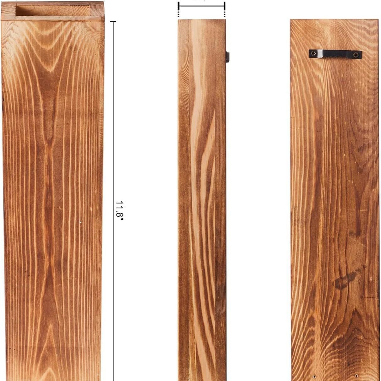 Wood Wall Decor Wooden Pocket Wall Vases Wall Planters for Indoor Plants Dried Flowers and Faux Greenery Plants