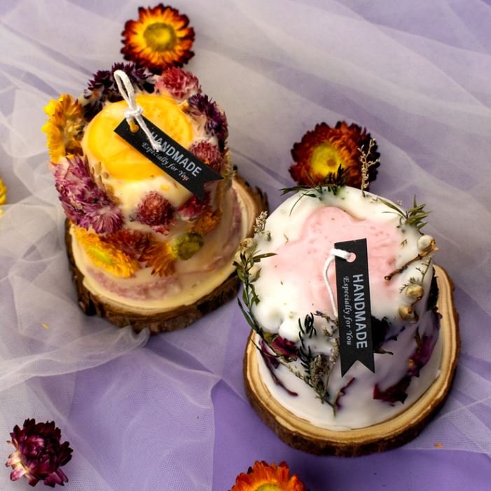 Valentine's xingchuan Eco-friendly home dried flower large scented candle