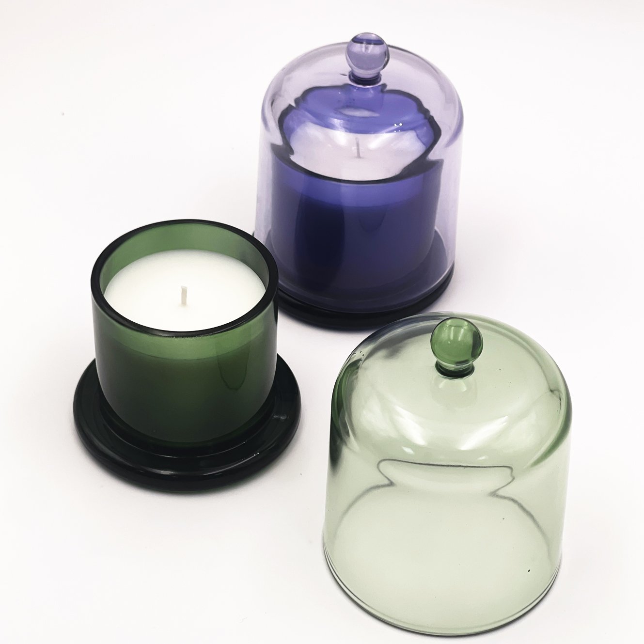 Hot Sales Luxury Gift Set Aroma Tins Jar Candle Natural Dried Flower Soy Wax Scented Candles Glass Cloch Set