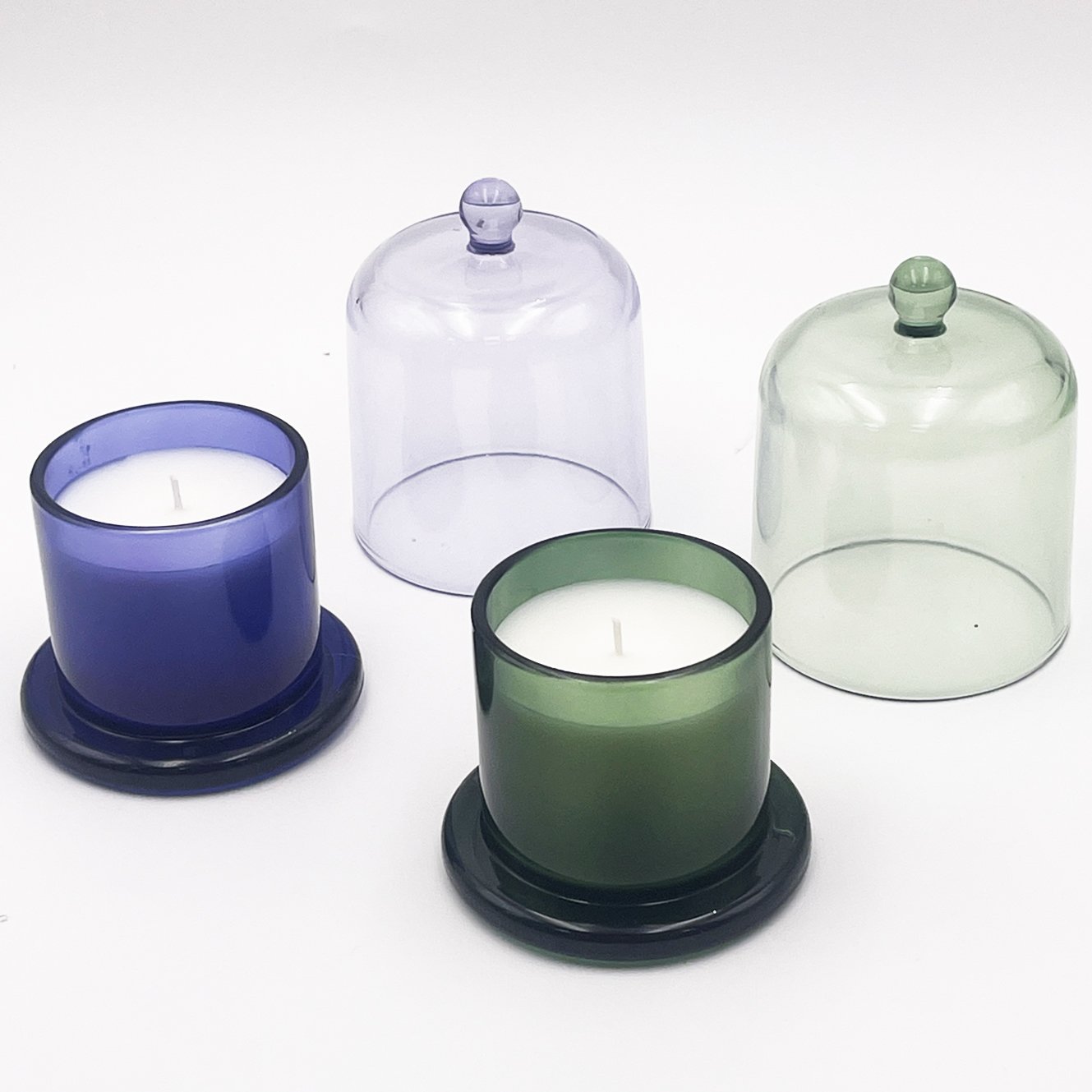 Hot Sales Luxury Gift Set Aroma Tins Jar Candle Natural Dried Flower Soy Wax Scented Candles Glass Cloch Set
