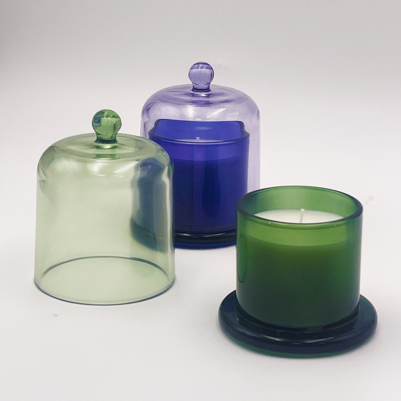 Hot Sales Luxury Gift Set Aroma Tins Jar Candle Natural Dried Flower Soy Wax Scented Candles Glass Cloch Set