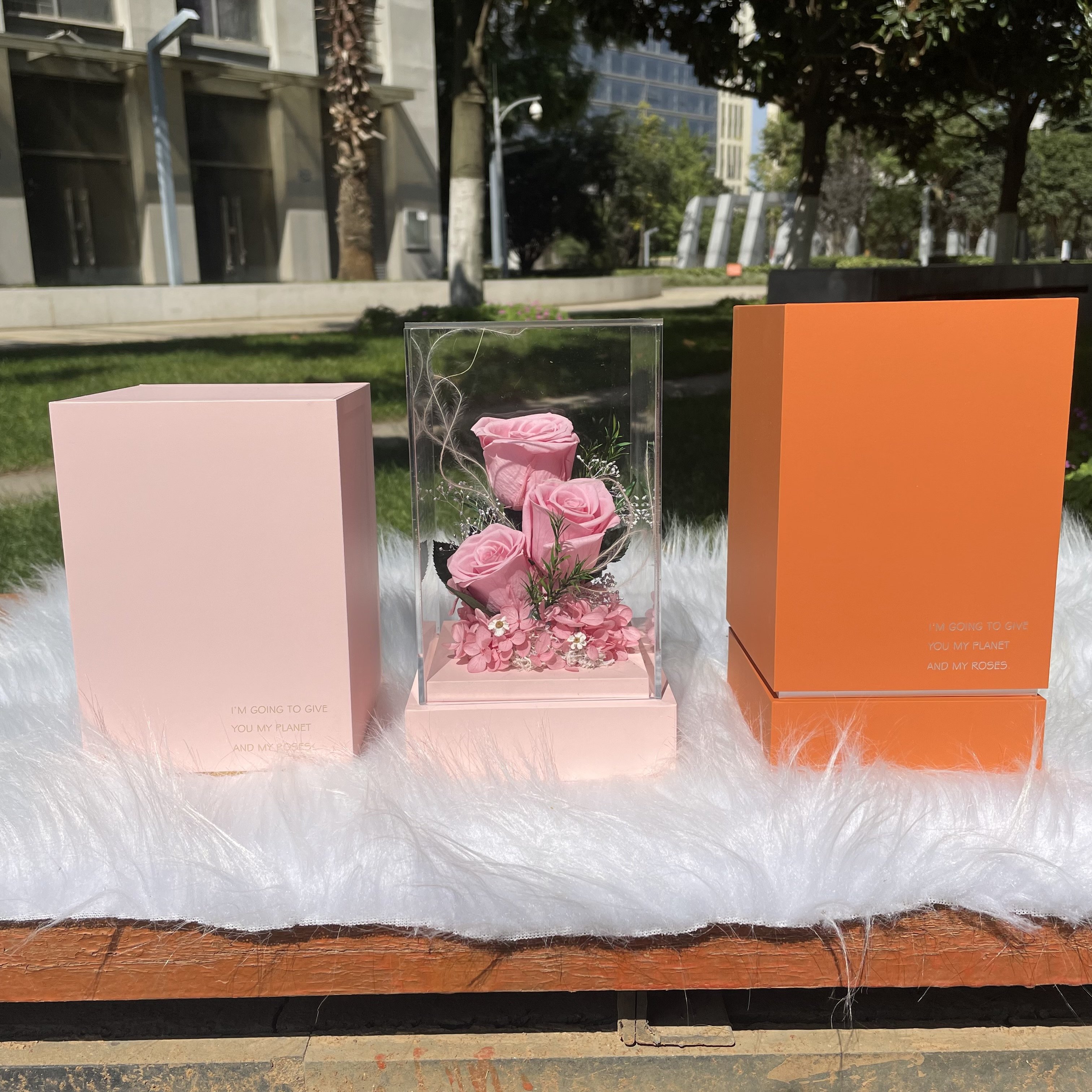2025 Valentine Day Gifts Wholesale Luxury Gift Preserved Flower Box Preserved Prince of Acrylic Rose For Gift