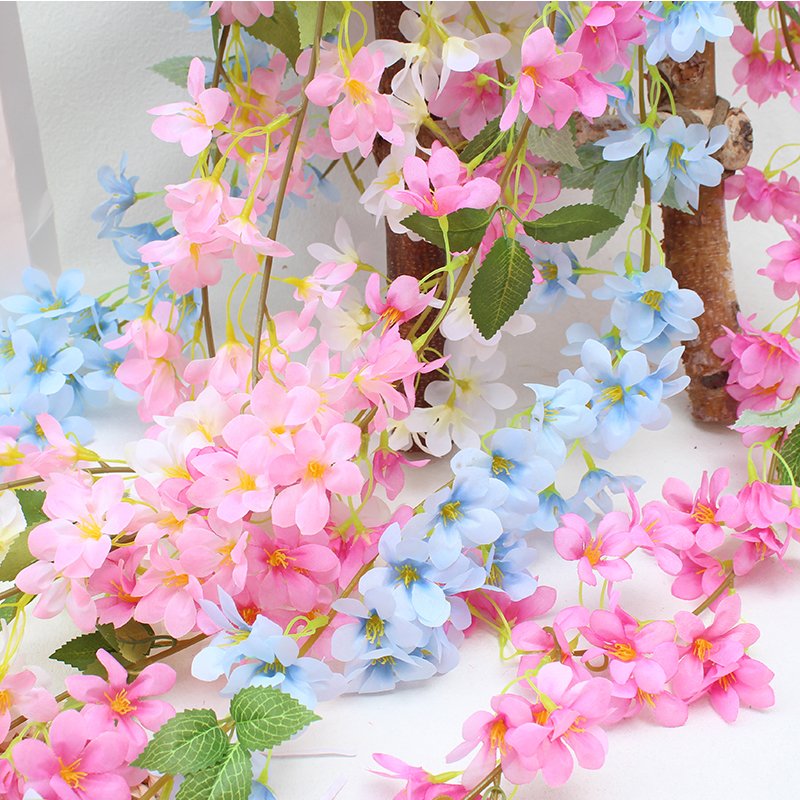 Air conditioning decorative flowers, grapevine wedding, dried flowers, artificial flowers, simulated cherry blossoms