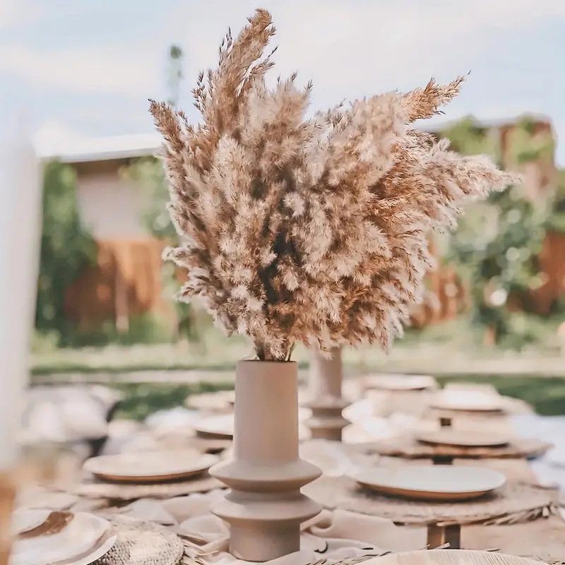 43CM Tall Fluffy Faux Pampas Grass Reeds Wedding Home Decor Table Decoration Flowers Artificial Pampas Grass