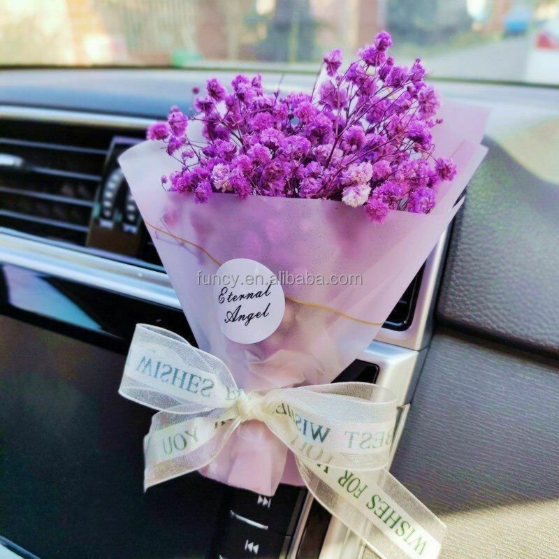 Preserved Dried Bouquet Decorative Flowers for Cars Home Decor Mini Real Natural Gift Sets Garland New Year Mother's Day Bouquet