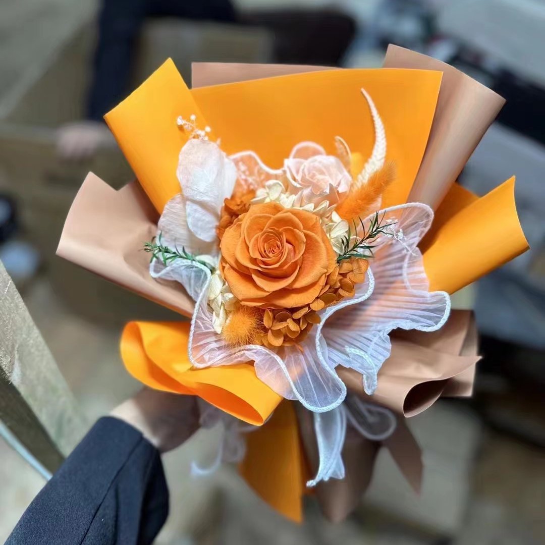 Valentines Day Gift Preserved Bouquet Forever Flowers Bunch Eternal Bouquets Dry Flower Roses Bouquet