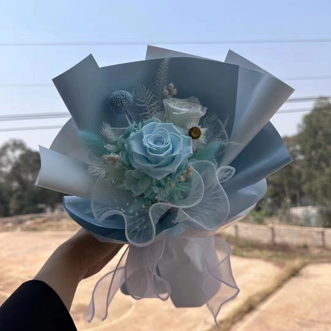 Valentines Day Gift Preserved Bouquet Forever Flowers Bunch Eternal Bouquets Dry Flower Roses Bouquet