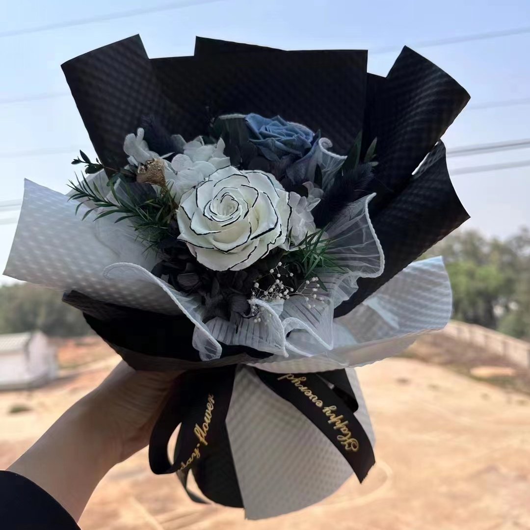 Valentines Day Gift Preserved Bouquet Forever Flowers Bunch Eternal Bouquets Dry Flower Roses Bouquet
