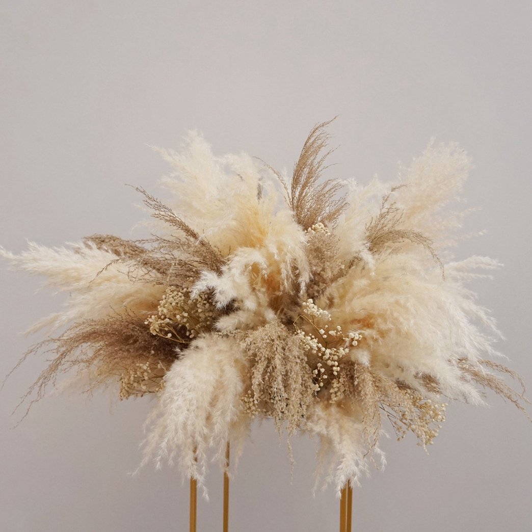 Hagning Diy Kit Boho Wedding Backdrop Decor Wall Floral Arrangement Set Pampas Grass Decor Rustic Boho Fall pampas dried flowers