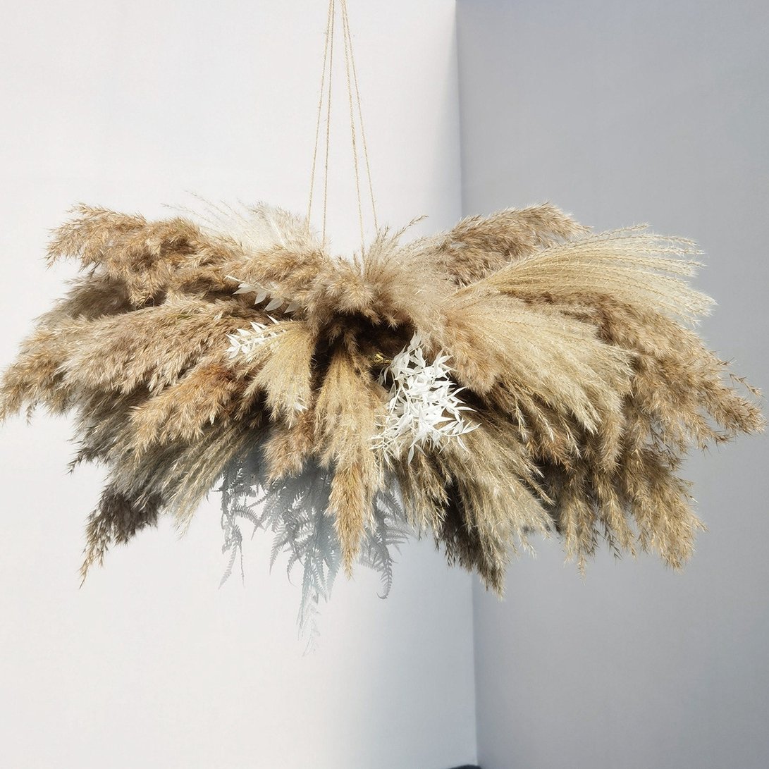 Hagning Diy Kit Boho Wedding Backdrop Decor Wall Floral Arrangement Set Pampas Grass Decor Rustic Boho Fall pampas dried flowers