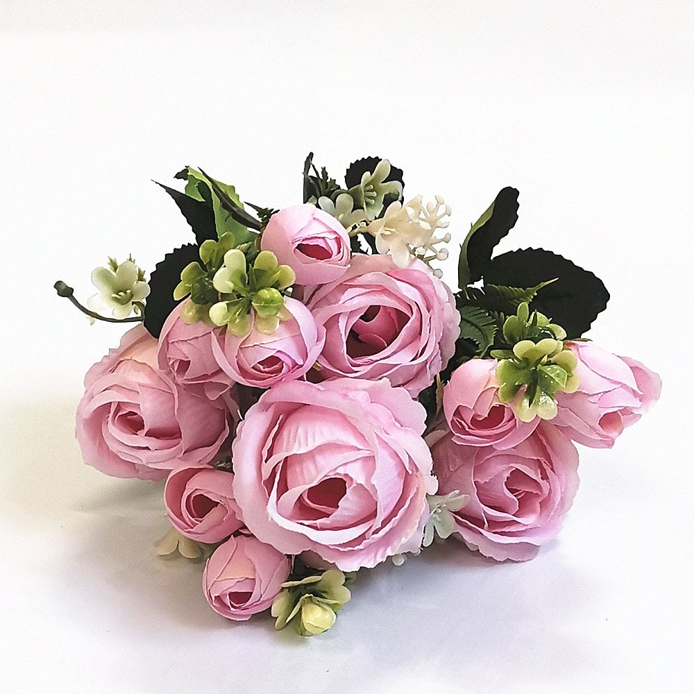 Wholesale Hot Artificial Dried Flowers Rose With Many Heads China Artificial Flower Wholesale