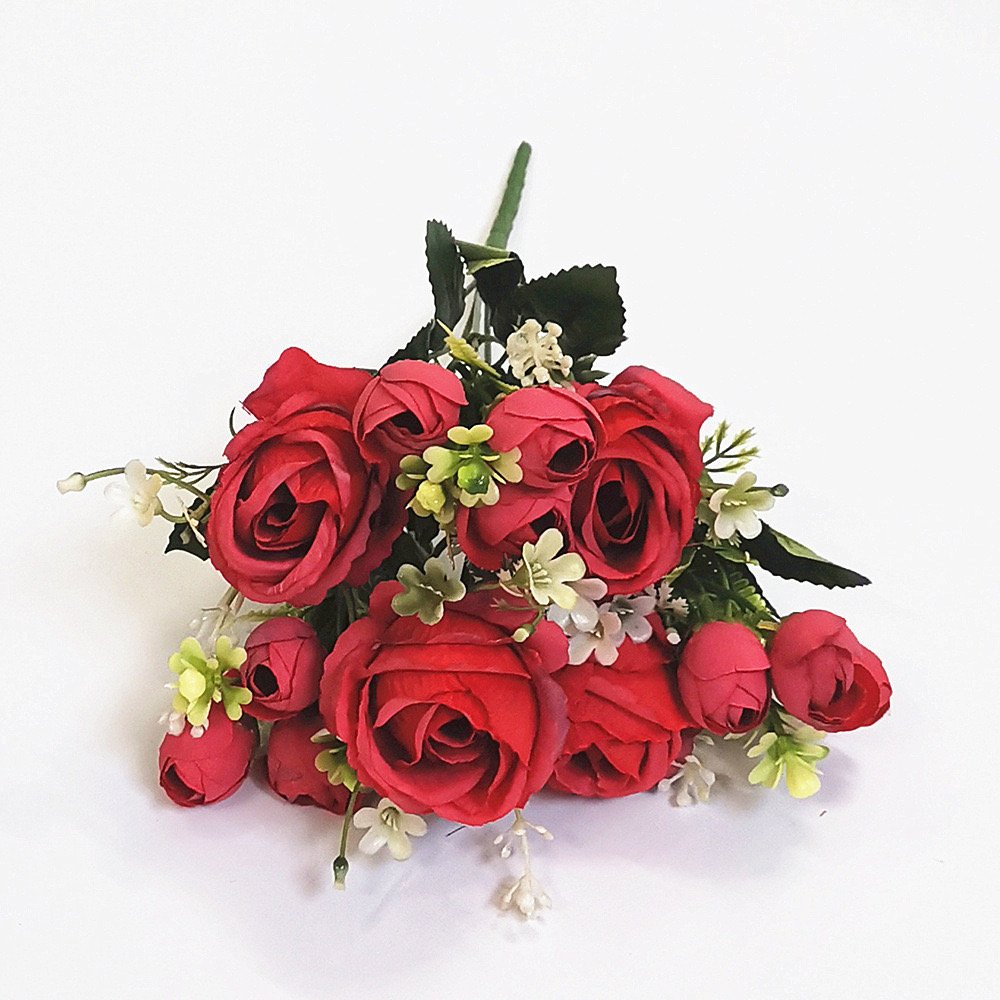 Wholesale Hot Artificial Dried Flowers Rose With Many Heads China Artificial Flower Wholesale