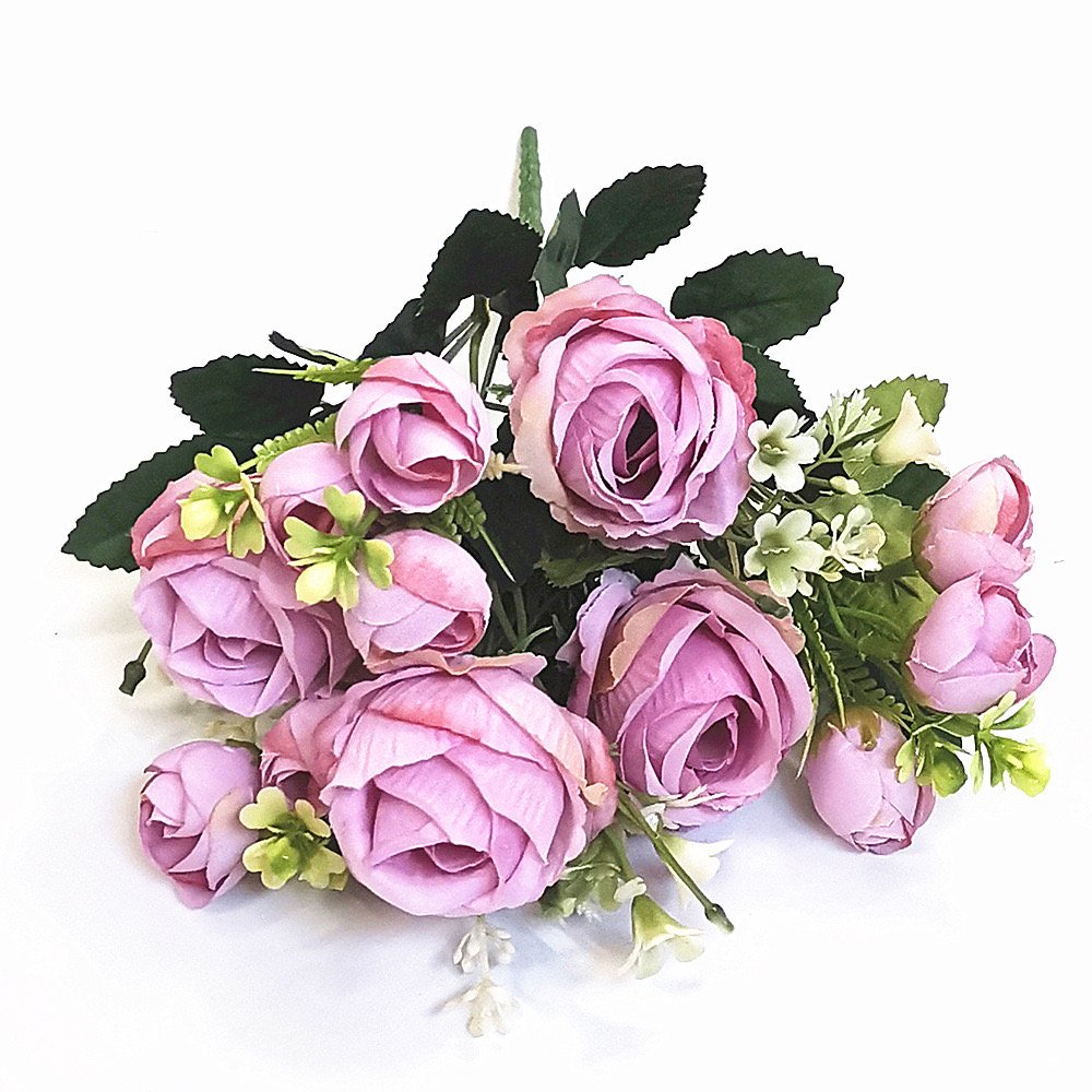 Wholesale Hot Artificial Dried Flowers Rose With Many Heads China Artificial Flower Wholesale