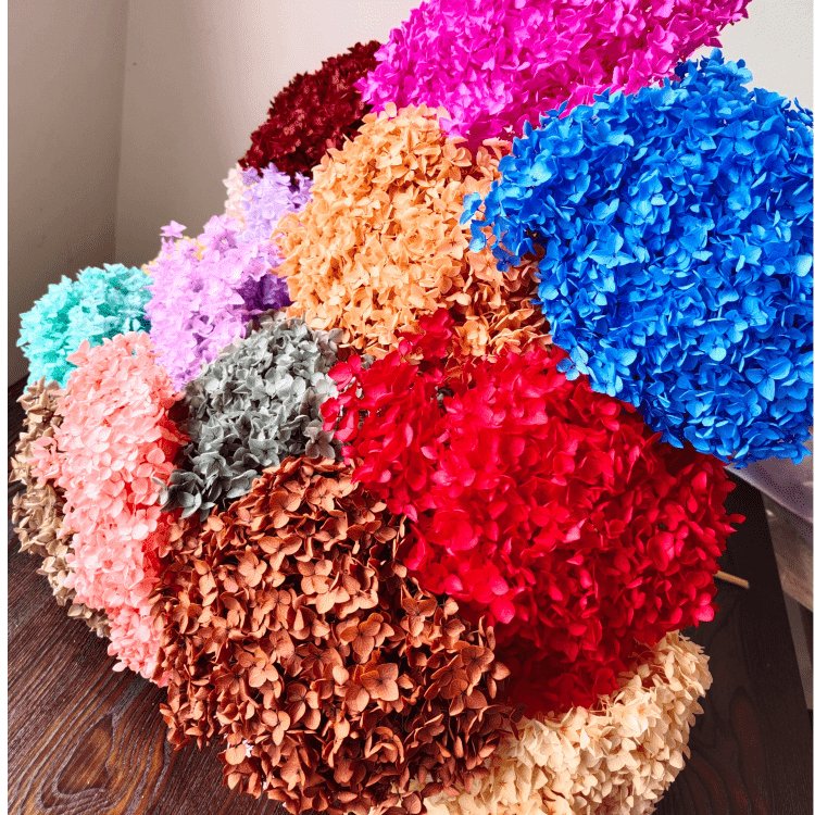 Hydrangea Preserved Roses for Home and Restaurant Decor for Wedding and Valentine's Day Flower Arrangements