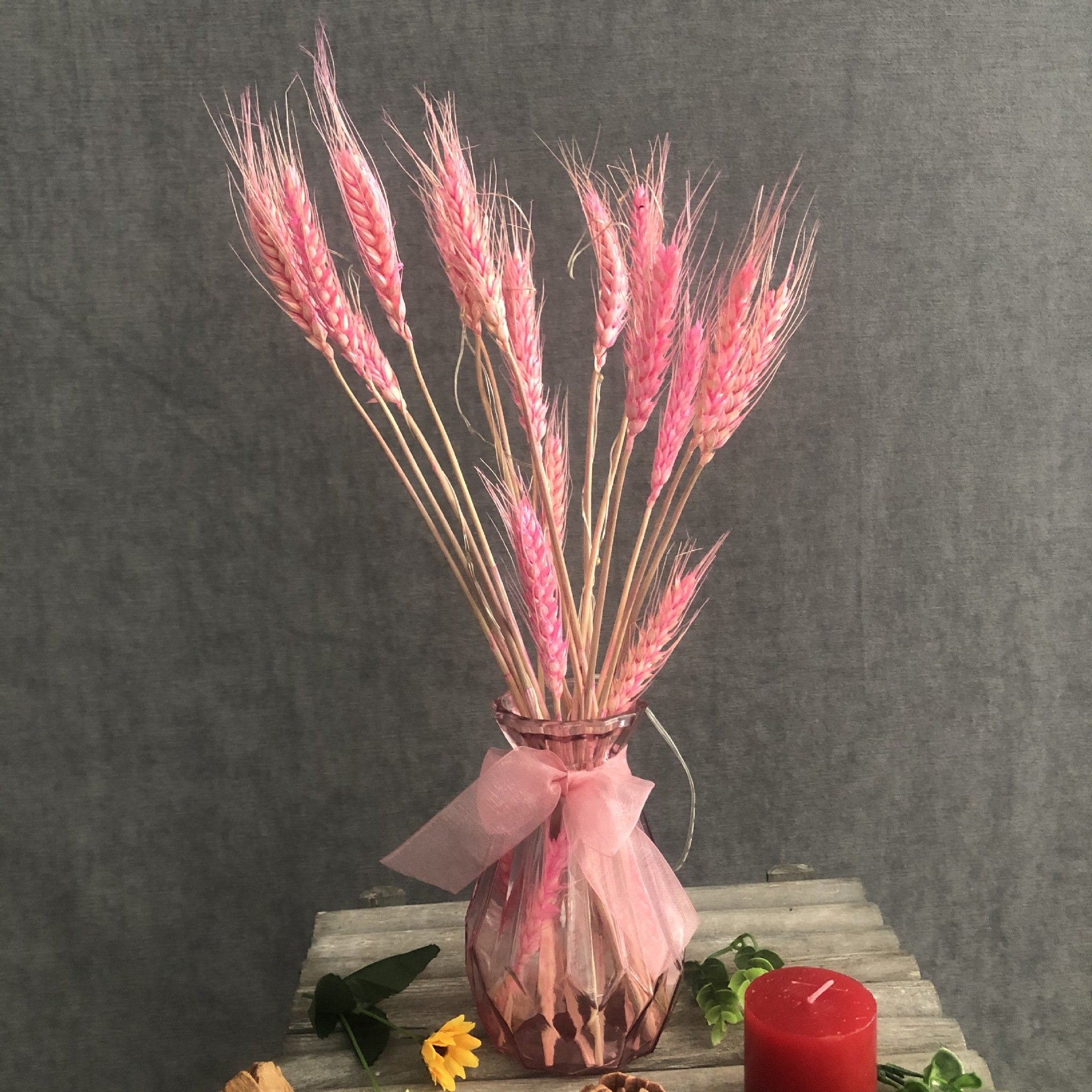 Factory Wholesale High Quality Natural Wheat Bouquet Real Wheat Ears Dried Flowers Bouquet Plants Decorations Home