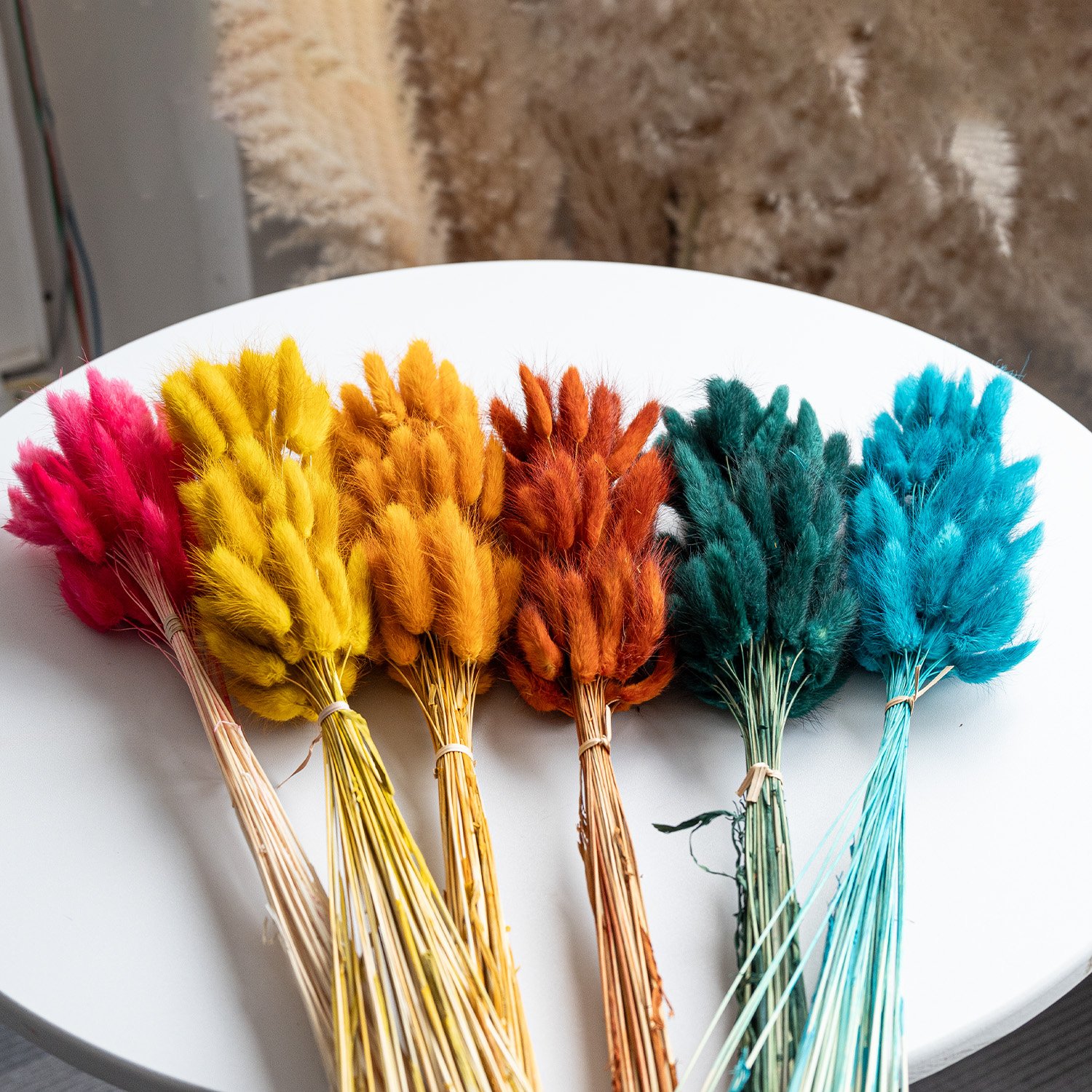 Wholesale 19 colors hare tail dried flowers rabbit tail wholesale dried preserved flowers