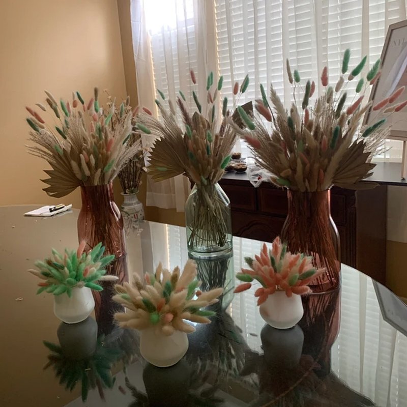 Dried Lagurus Bunny Floral Decoration Wedding DIY Materials Natural Dried Flowers Rabbit Tails Lagurus Ovatus Grass Bunny Tails