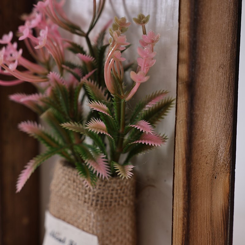 Customized High Quality Wooden 3D Shadow Box frame diy Dried flowers picture frame for home decor plastic plants artificial