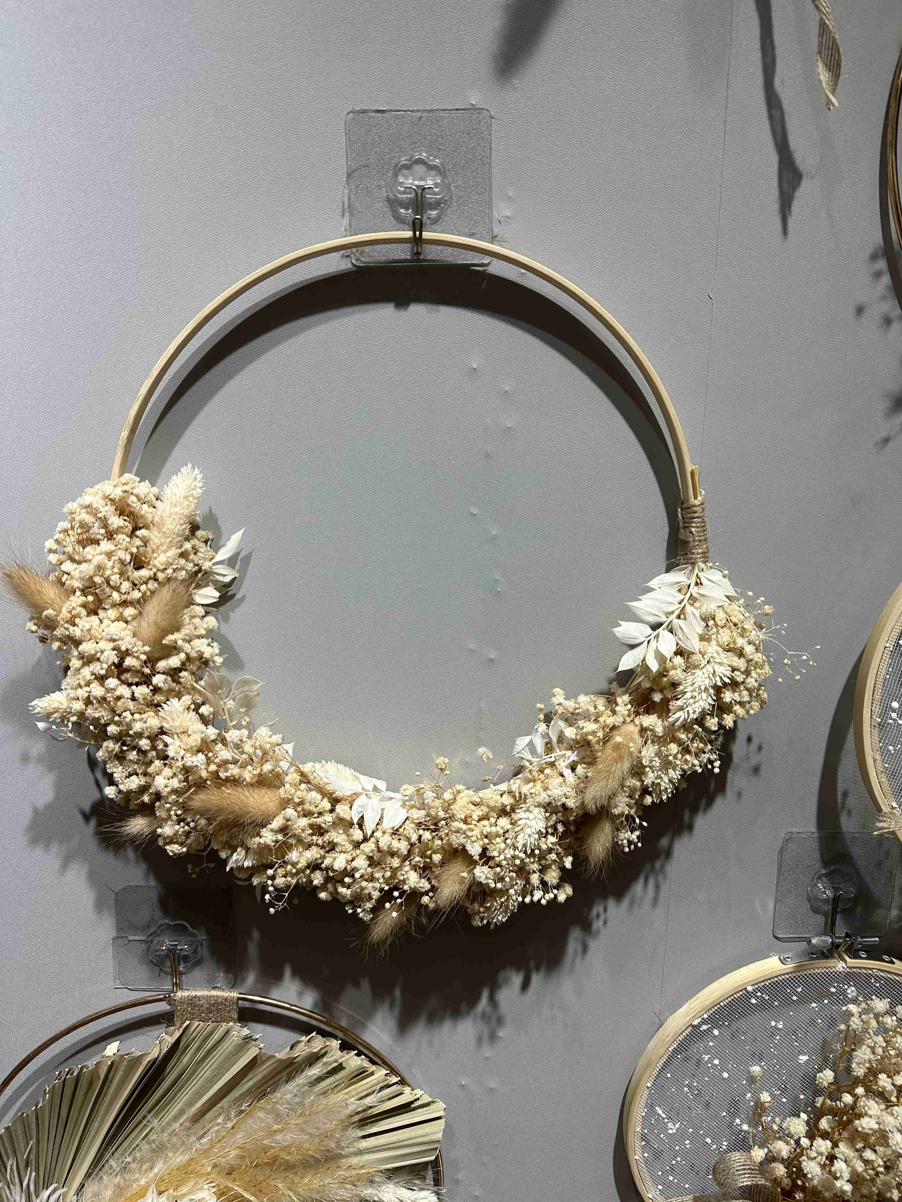 Real Dried Wreath Preserved Dry Garland Autumn Home Door Decorative Wreaths Flower For Door