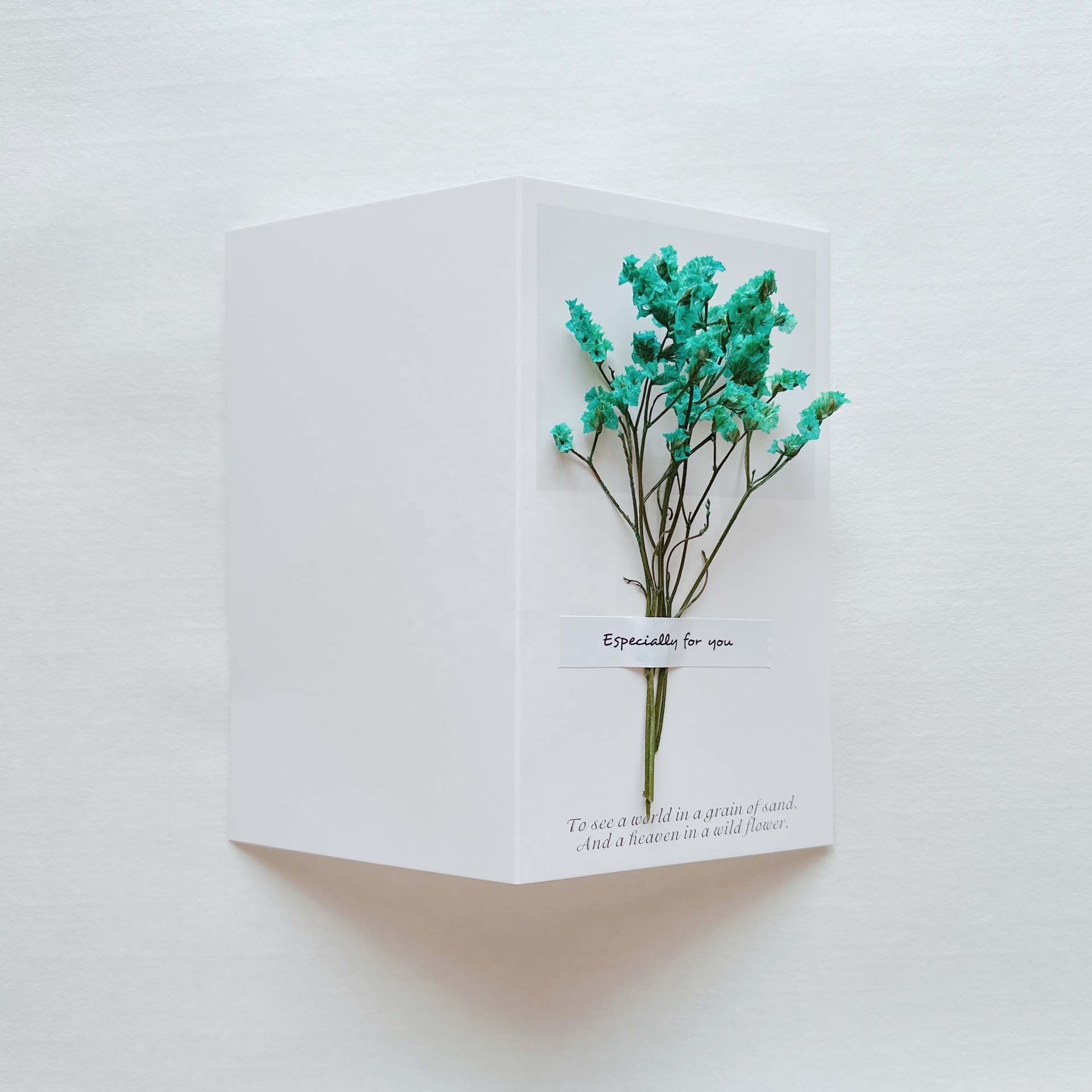 Mother's Day Birthday Christmas vintage kraft dried flower greeting card creative DIY 3D greeting card