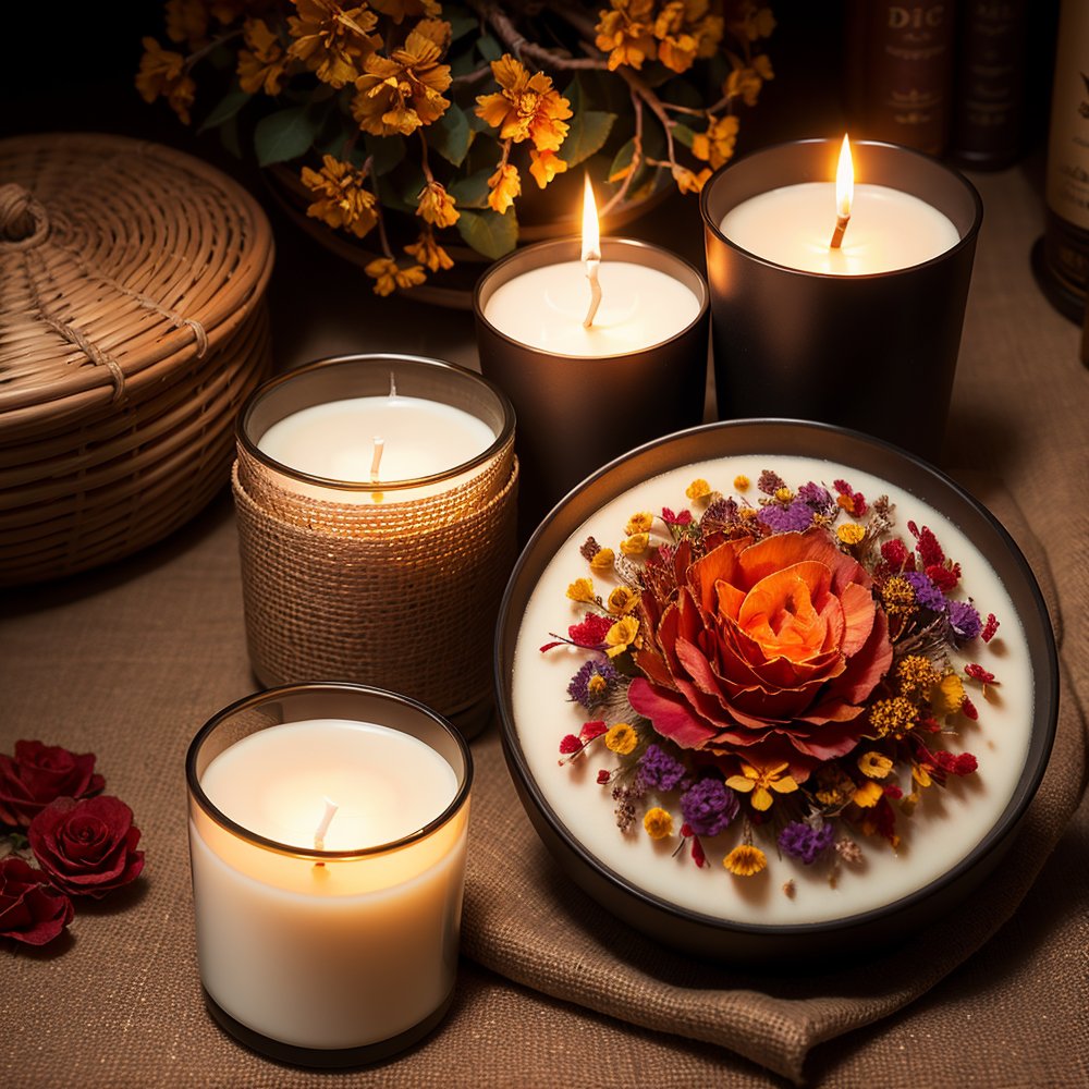 christmas gifts for women dried flower vanilla luxury scented candles
