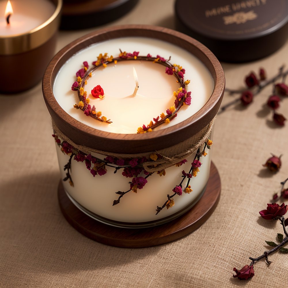 christmas gifts for women dried flower vanilla luxury scented candles
