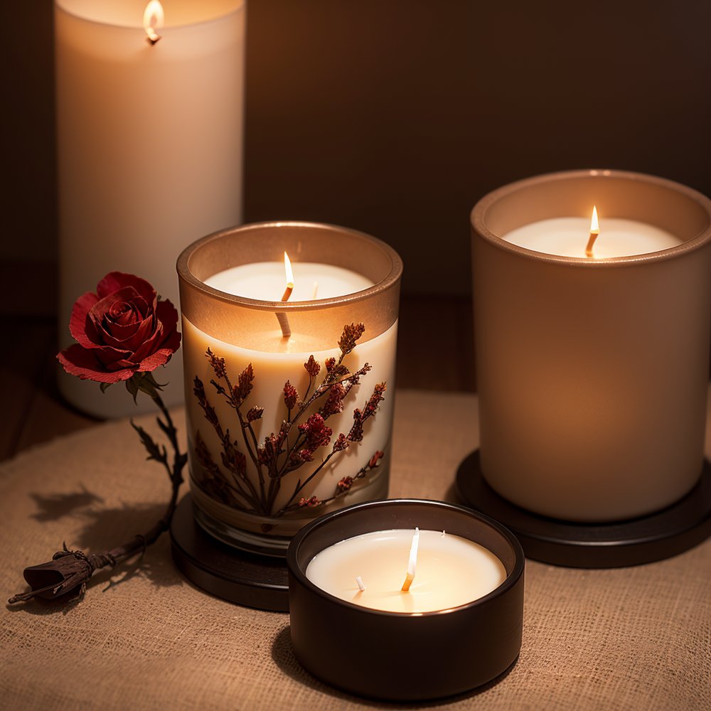 christmas gifts for women dried flower vanilla luxury scented candles