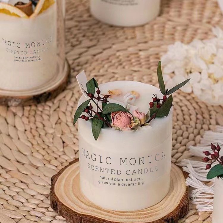 Recommend Luxury Home Decoration beautiful flower and fruit in aroma candles with Customizable logos