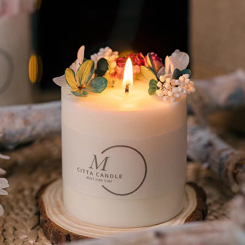 Recommend Luxury Home Decoration beautiful flower and fruit in aroma candles with Customizable logos