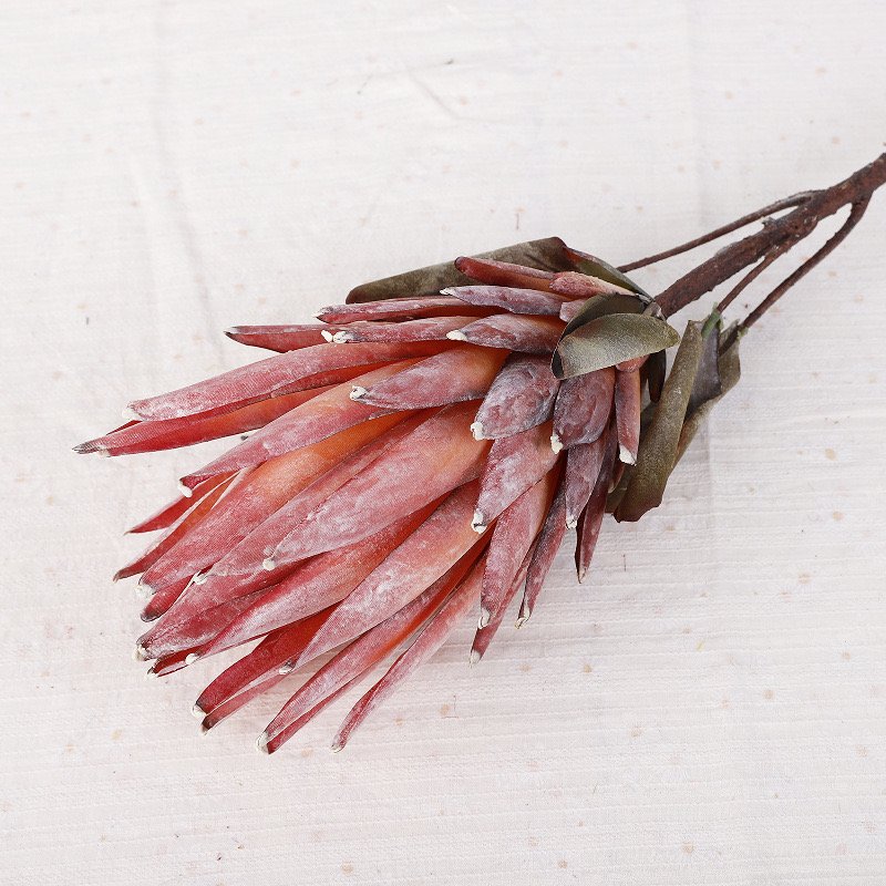 Artificial large king protea flower branch for home hotel decoration Artificial single head autumn silk fabric flower branch