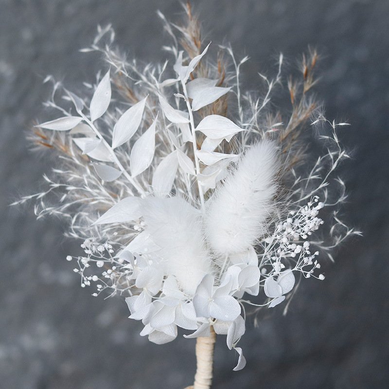 Handmade Wedding Mini Dried Flower Small Dry Pampas Grass Boho Floral Bouquet For Boutonniere Gift DIY Crafts Decor