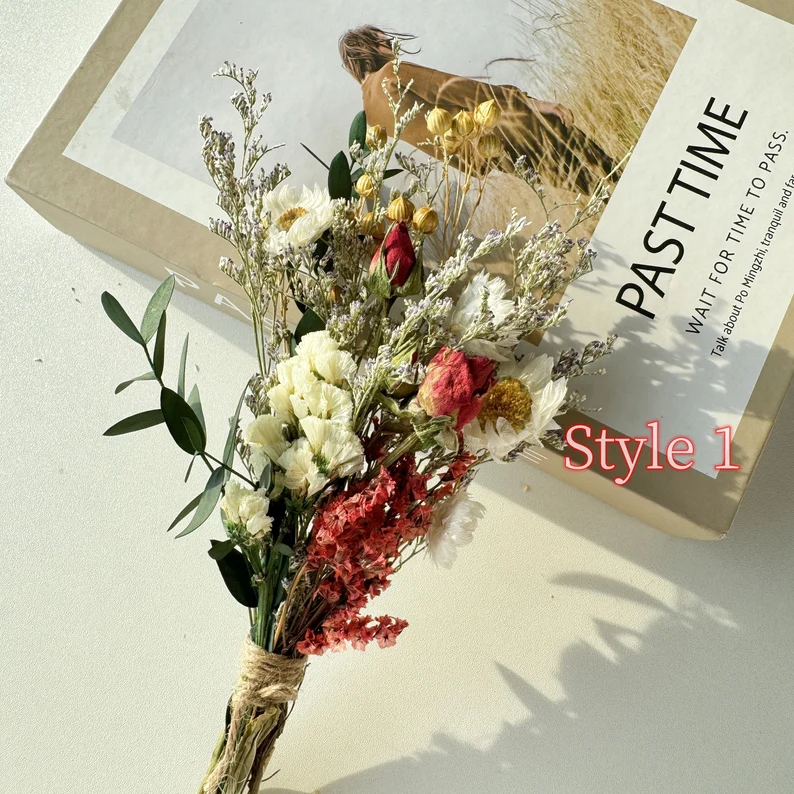 M-5Boho mini dry flower rustic wild flowers dried rose bouquets Letterbox bouquet housewarming gifts birthday gift home decor