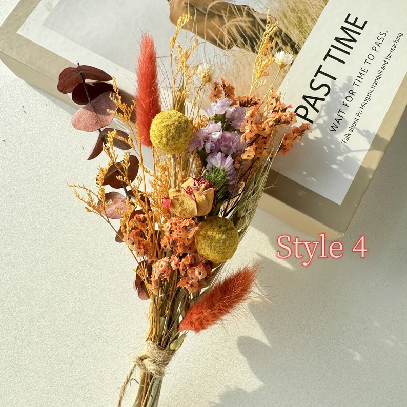 M-5Boho mini dry flower rustic wild flowers dried rose bouquets Letterbox bouquet housewarming gifts birthday gift home decor