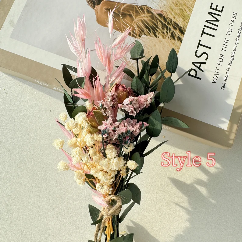 M-5Boho mini dry flower rustic wild flowers dried rose bouquets Letterbox bouquet housewarming gifts birthday gift home decor