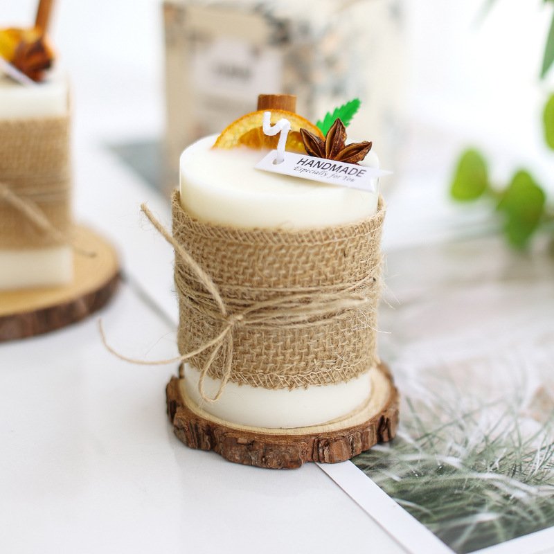 New Cylindrical Romantic Rose Dried Flowers Cylinder Aromatherapy Luxury Handmade Soy Wax Scented Candle