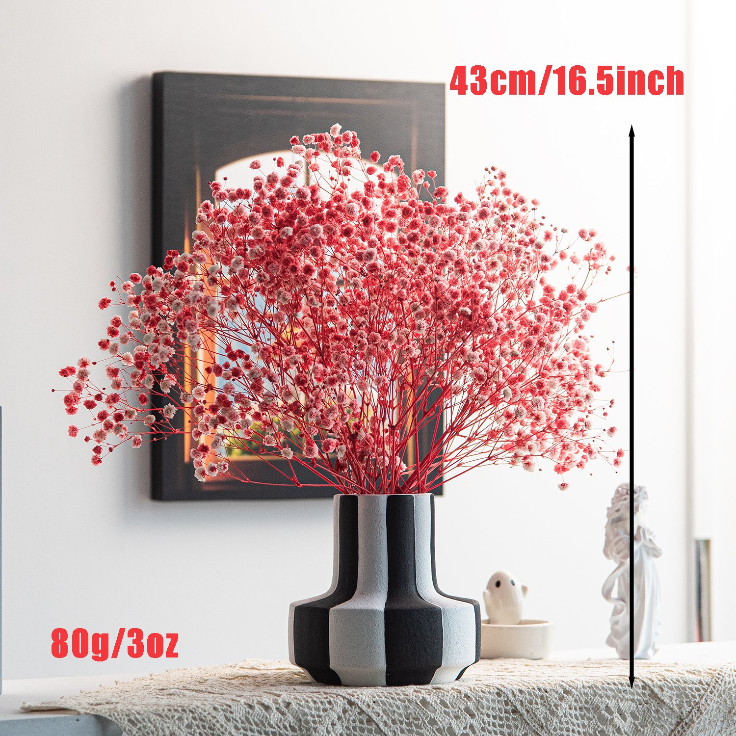 Factory Wholesale red preserved baby's breath floral dried baby breath gypsophila babysbreath bouquet flower