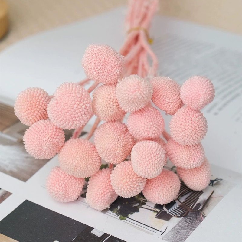 2024 Hot Selling Dried Golden Ball Bouquet Dried Golden Ball Billy Button For Home decoration