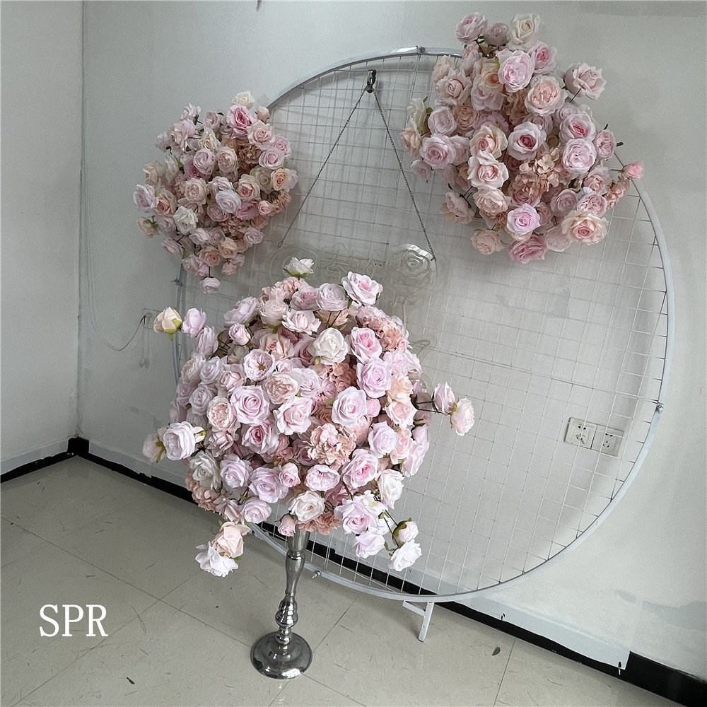 SPR Canopy Hanging Wisteria Flower Runner Wedding Artificial Garland Decoration Pampas Bouquet Reception Centerpiece Ball
