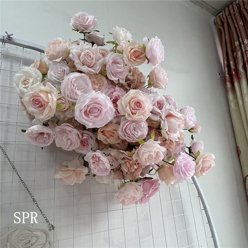 SPR Canopy Hanging Wisteria Flower Runner Wedding Artificial Garland Decoration Pampas Bouquet Reception Centerpiece Ball