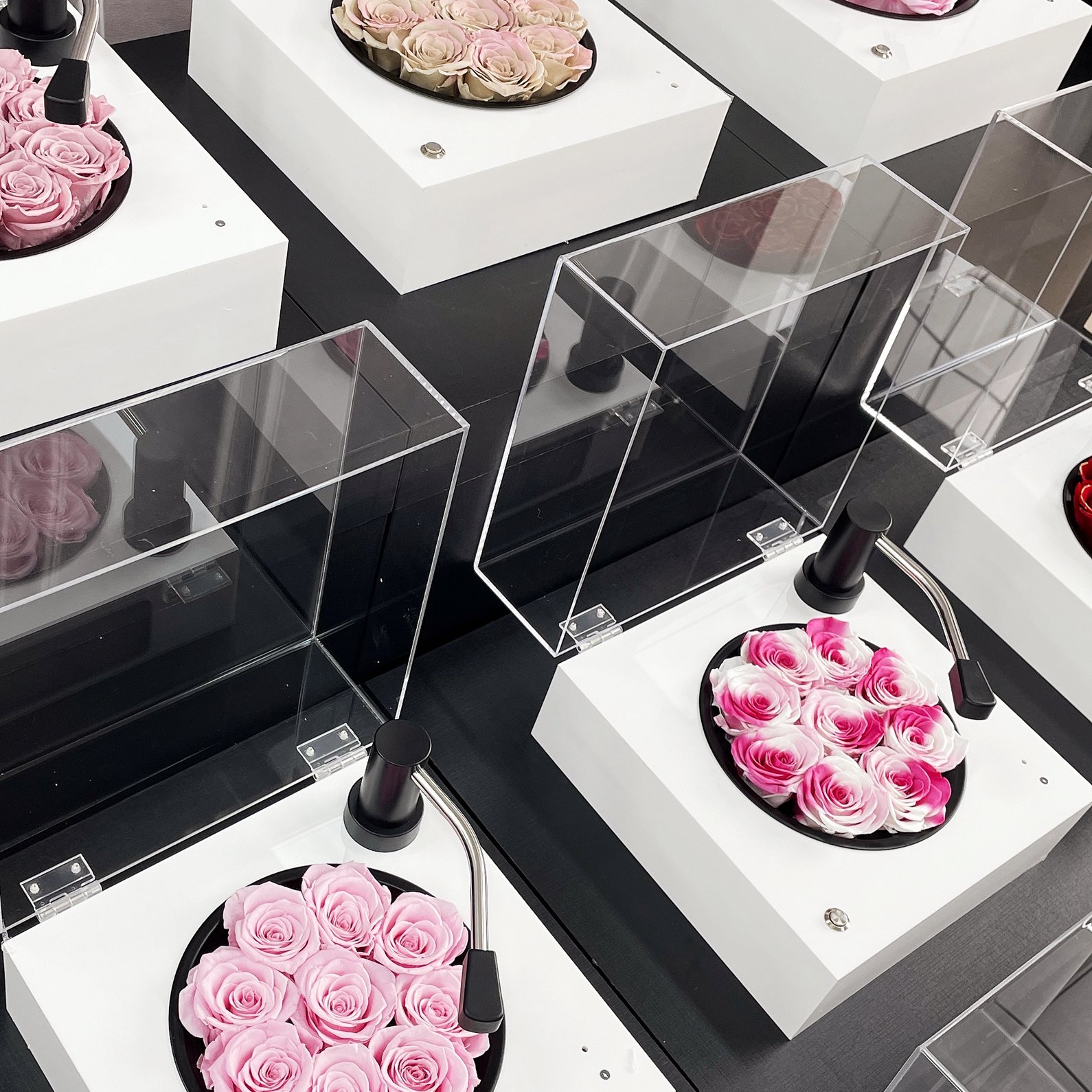 Valentine Day gift box Gift Everlasting Eternal rose bluetooth speaker Immortal Phonograph dried preserved flowers