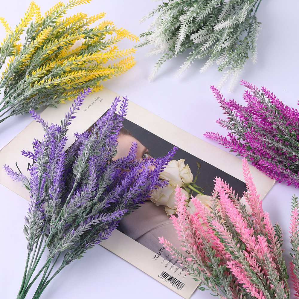 Wholesale Price Real Touch Lavender Decorative Wedding Artificial Flower PV Artificial Lavender Flower For Home Hotel Decor