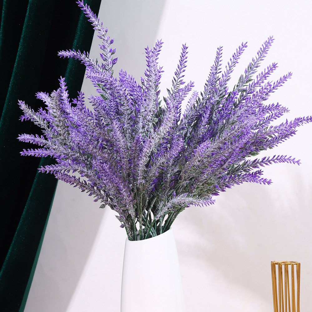 Wholesale Price Real Touch Lavender Decorative Wedding Artificial Flower PV Artificial Lavender Flower For Home Hotel Decor