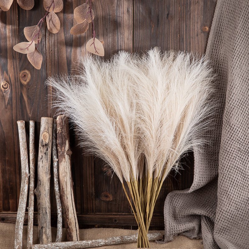 Fluffy Pampas Grass Boho Decor Flower Plant Reed Simulated Wedding Party Home Decoration Artificial Flowers