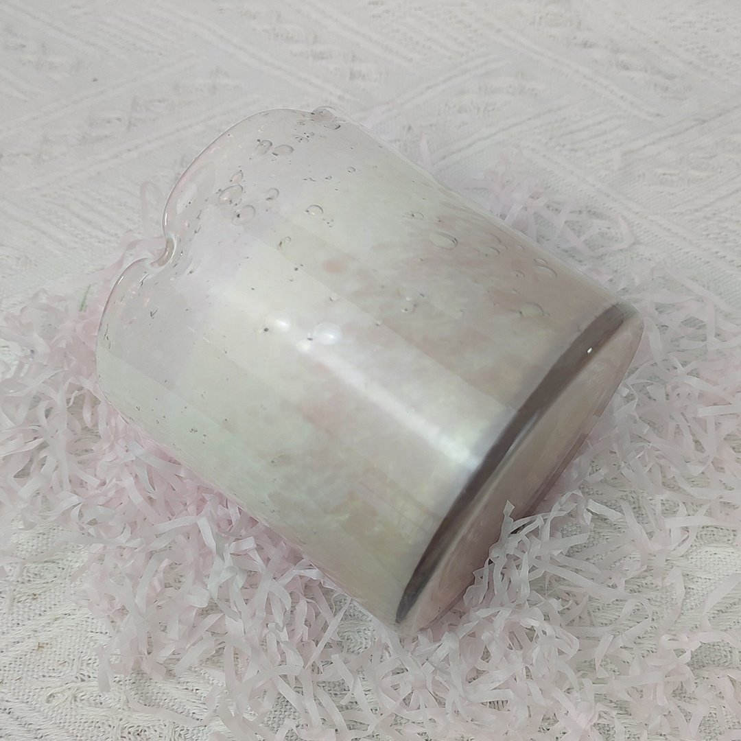 Custom handmade various dried flower crystal pattern soy wax candle in glass with bubbles scented candles
