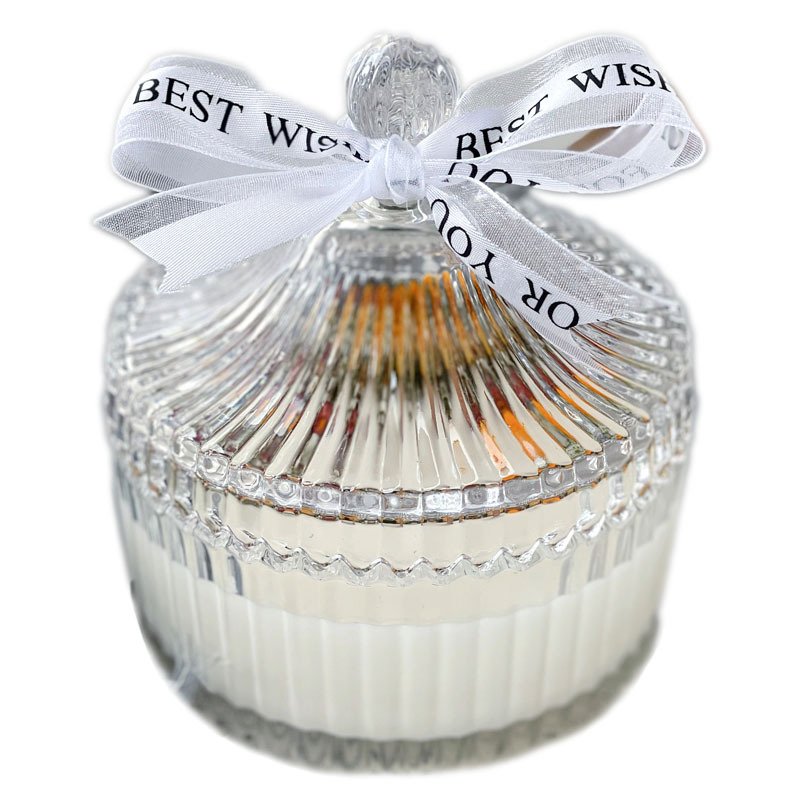 Home Decor Candle Jars Luxury Scented Candle Transparent Glass Jar Unique Design Candles