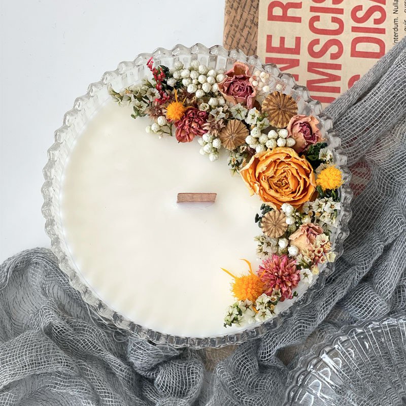 Home Decor Candle Jars Luxury Scented Candle Transparent Glass Jar Unique Design Candles